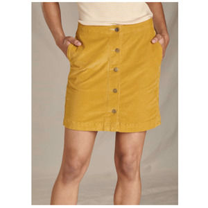 Toad & Co. Cruiser Corduroy Skirt Mustard Size 6